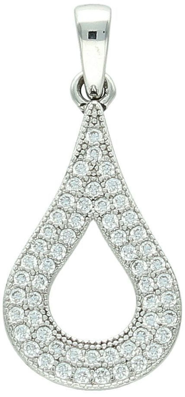 Zawieszka srebrna próba 925, łezka w cyrkonie DIA-ZAW-8691-925 Elegancka i subtelna zawieszka, która łączy klasyczny kształt łezki z blaskiem cyrkonii.1.jpg