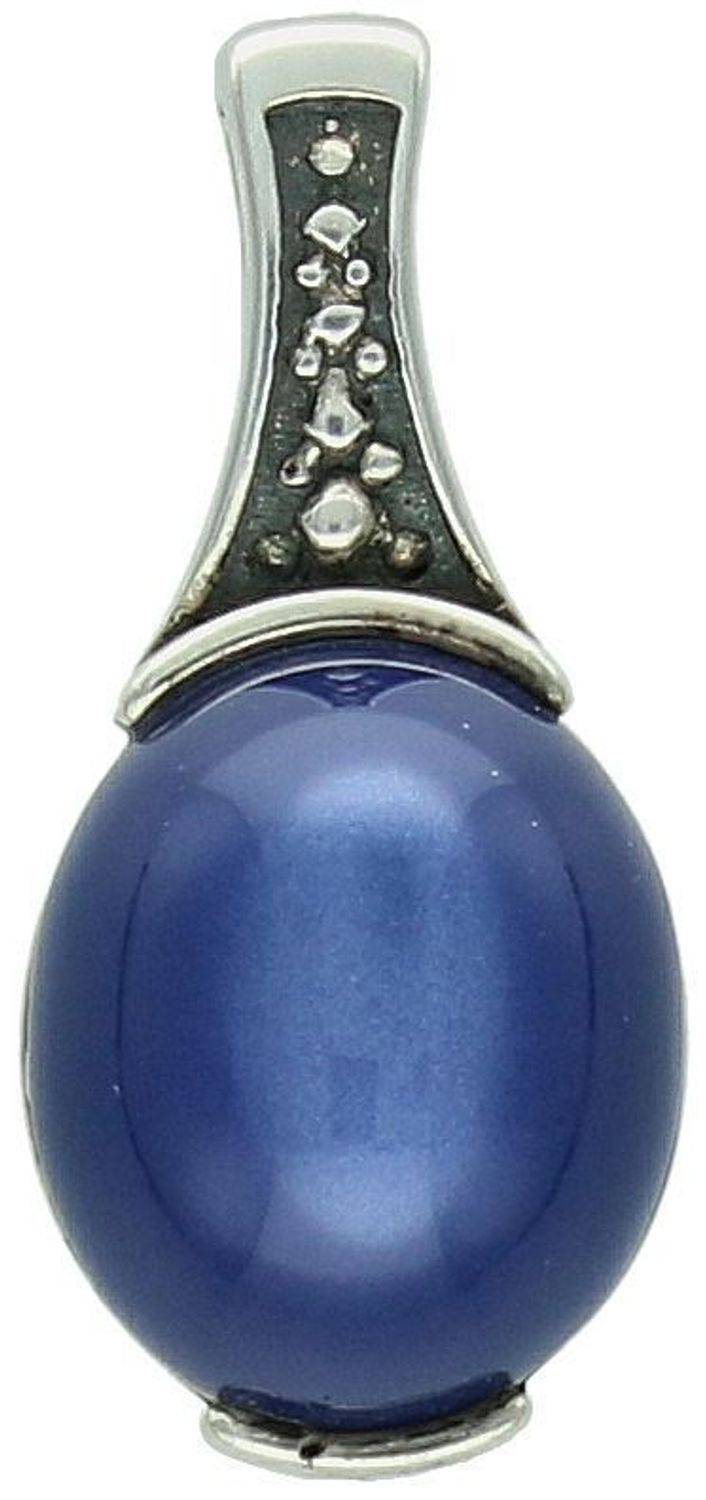 Zawieszka srebrna owalna z masą jubilerską niebieską próba 925, DIA-ZAW-8696-925 1.jpg