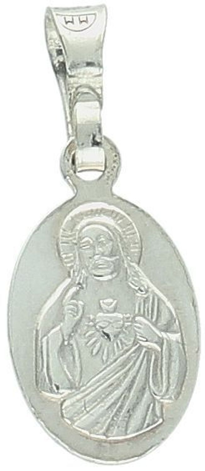 Owalny medalik Szkaplerz ze srebra próby 925 – symbol wiary i duchowej ochrony. Model DIA-ZAW-8719-925, długość 2,3 cm. Idealny na prezent religijny.1.jpg