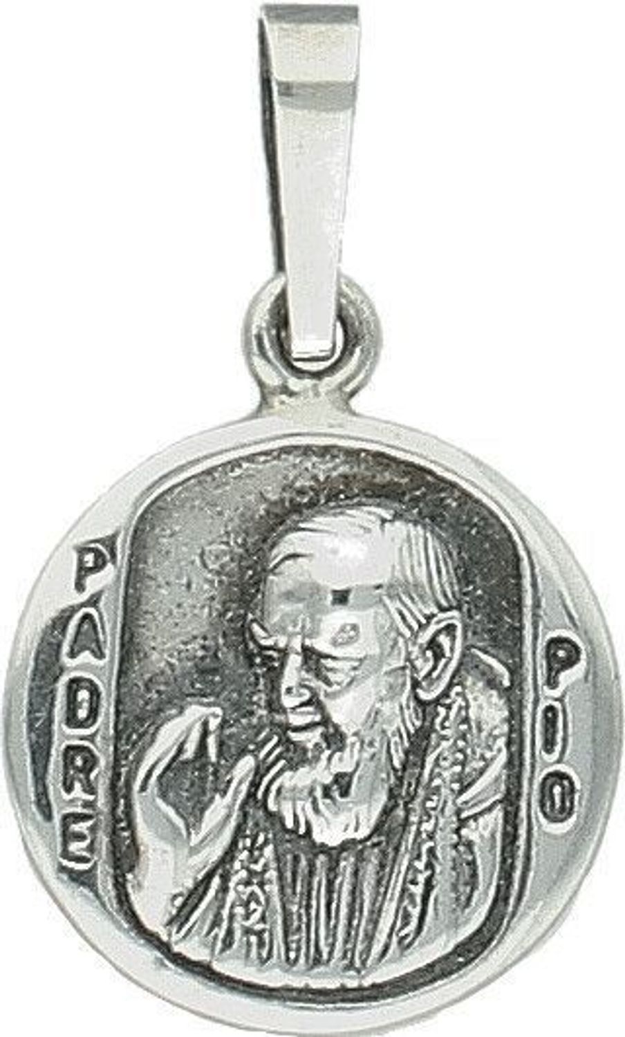 Zawieszka srebrna Medalik Ojciec Pio DIA-ZAW-8725-925. Srebrna zawieszka do łańcuszka. Zawieszka srebrna medalik. Medalik srebrny Ojciec Pio. Medalik srebrny na prezent,.jpg