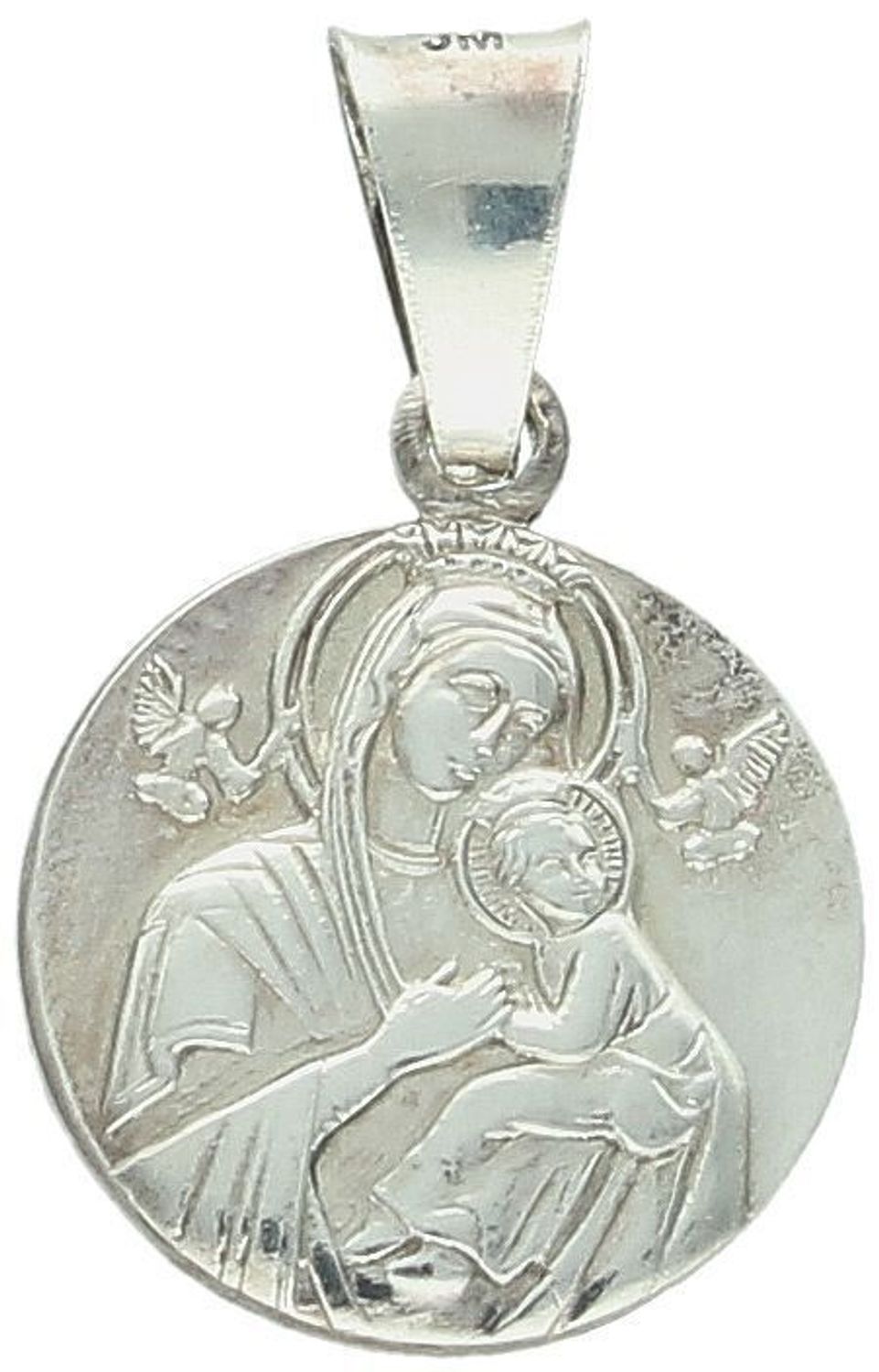 Medalik srebrny próba 925, Matka Boska Licheńska z dzieciątkiem DIA-ZAW-8730-925 Elegancka zawieszka przedstawiająca Matkę Boską Licheńską z Dzieciątkiem to wyjątkowy symbol wiary,1.jpg