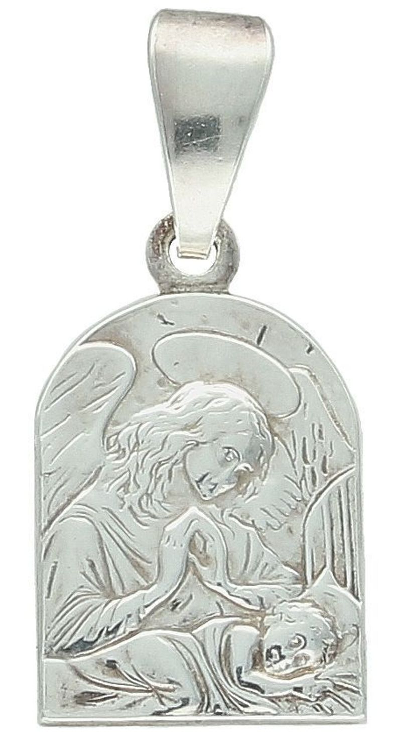Medalik srebrny próba 925, anioł stróż DIA-ZAW-8739-925 Srebrny medalik z wizerunkiem Anioła Stróża to piękny symbol opieki, ochrony i duchowej obecności.1.jpg