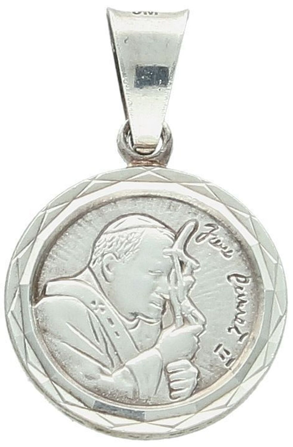 Medalik srebrny próba 925, Jan Paweł II DIA-ZAW-8744-925 Medalik srebrny przedstawiający wizerunek papieża Jana Pawła II to hołd dla jednego z najbardziej czczonych papieży w historii 1.jpg