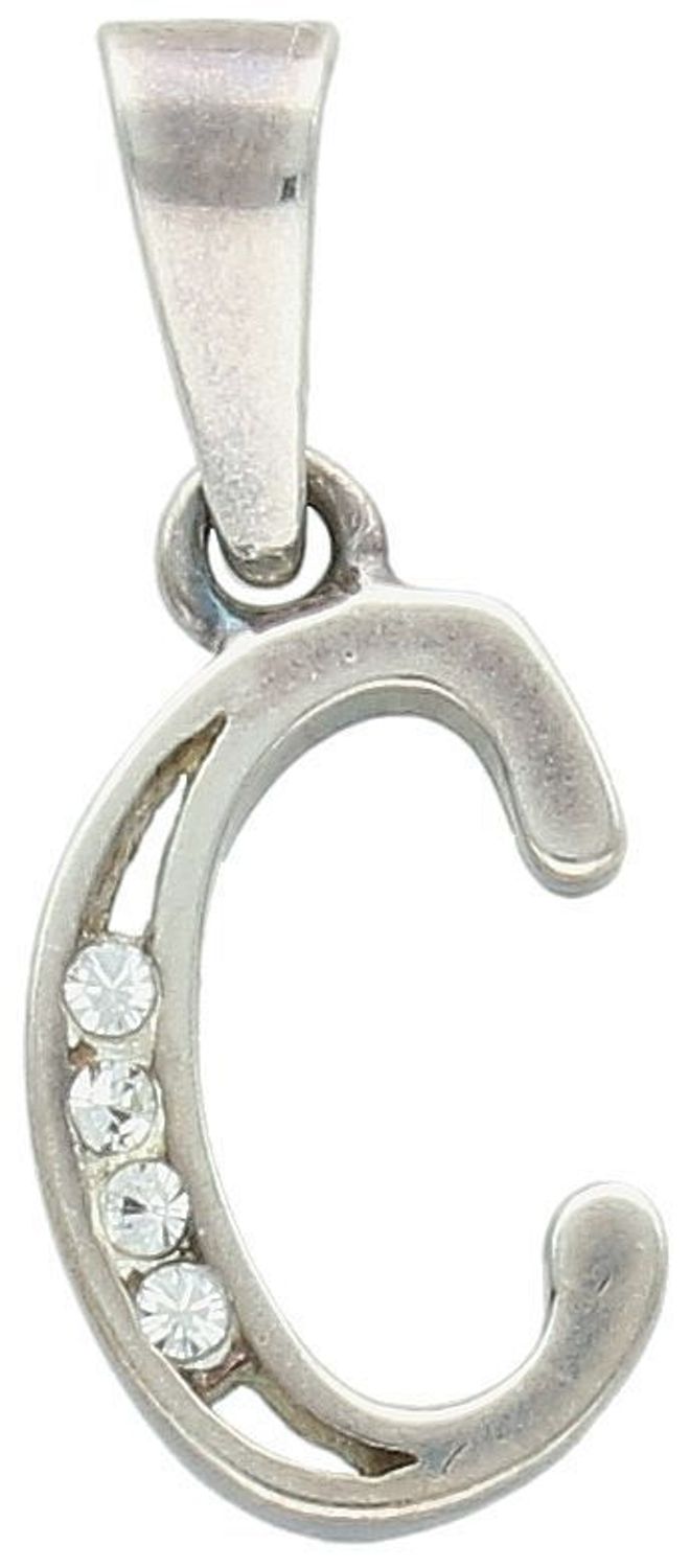 Zawieszka literka C zdobiona cyrkoniami próba 925, DIA-ZAW-8748-C-925 Zawieszka w kształcie literki „C” ozdobiona cyrkoniami to elegancki i subtelny element biżuterii, wykonany z wysokiej jako.jpg