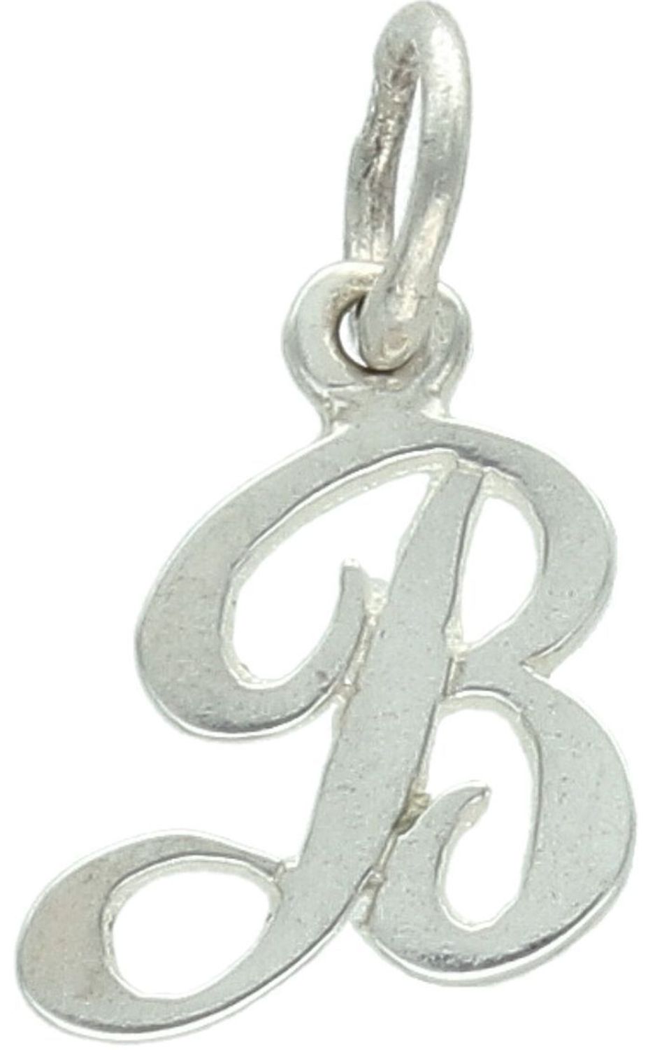 Srebrna zawieszka z literką B 925 DIA-ZAW-8750-B-925 Delikatna i stylowa zawieszka srebrna w kształcie wielkiej, pisanej litery „B”, wykonana z wysokiej jakości srebra próby 925. 1.jpg