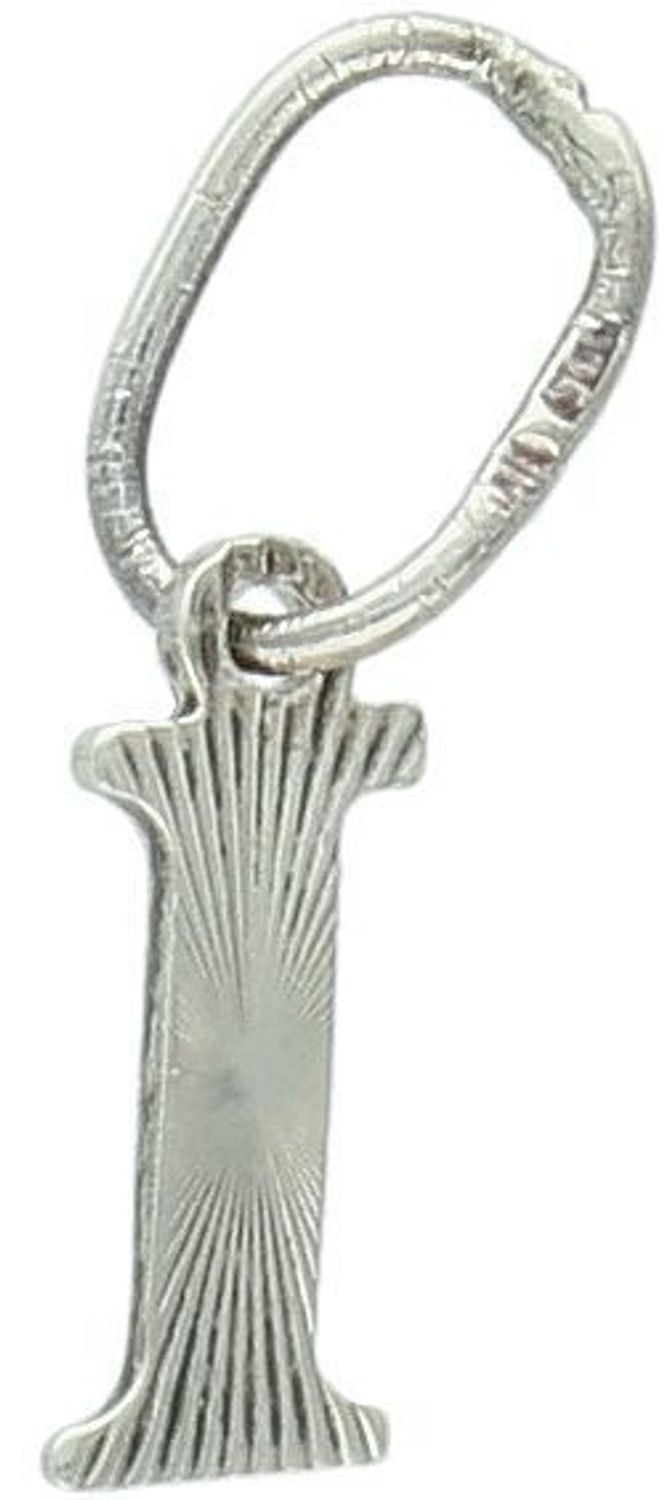 Zawieszka srebrna próba 925, Literka I z zdobionym wzorem DIA-ZAW-8753-I-925 Elegancka i subtelna zawieszka w kształcie literki I, wykonana z wysokiej jakości srebra próby 925,1.jpg