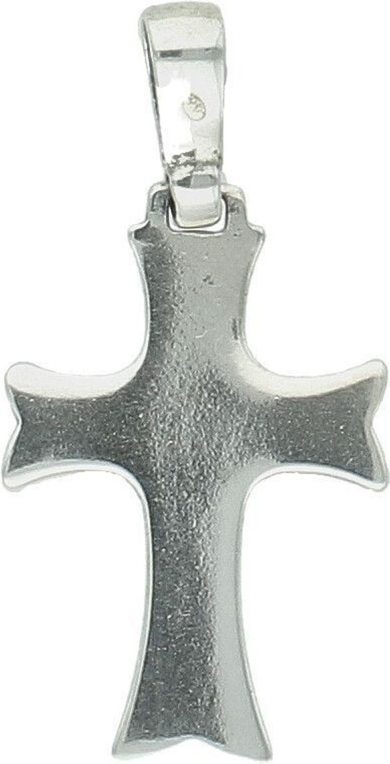 Zawieszka srebrna w kształcie krzyża Krzyż 2,6 cm. Srebrny krzyż. Srebrny krzyż gładki. Krzyż srebrny zawieszka..jpg