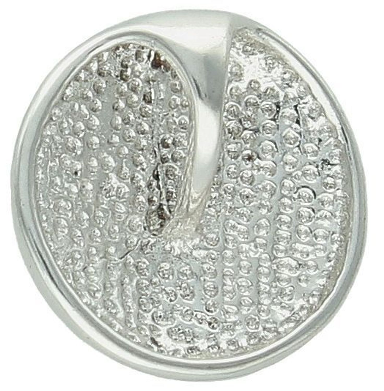 Zawieszka damska srebrna kółeczko próba 925, DIA-ZAW-8799-925 Elegancka zawieszka srebrna w kształcie kółeczka, przedzielona subtelną falą, wykonana z wysokiej jakości srebra próby 925 1.jpg