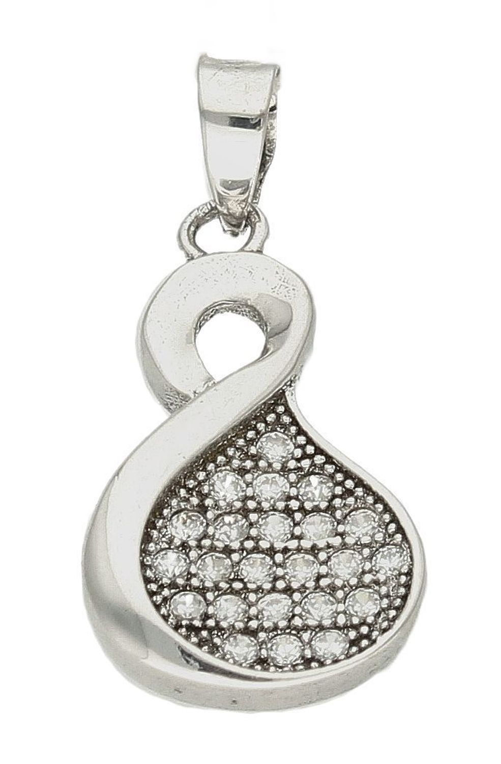 Srebrna zawieszka z cyrkoniami  ozdobna ósemka  DIA-ZAW-8810-925.jpg