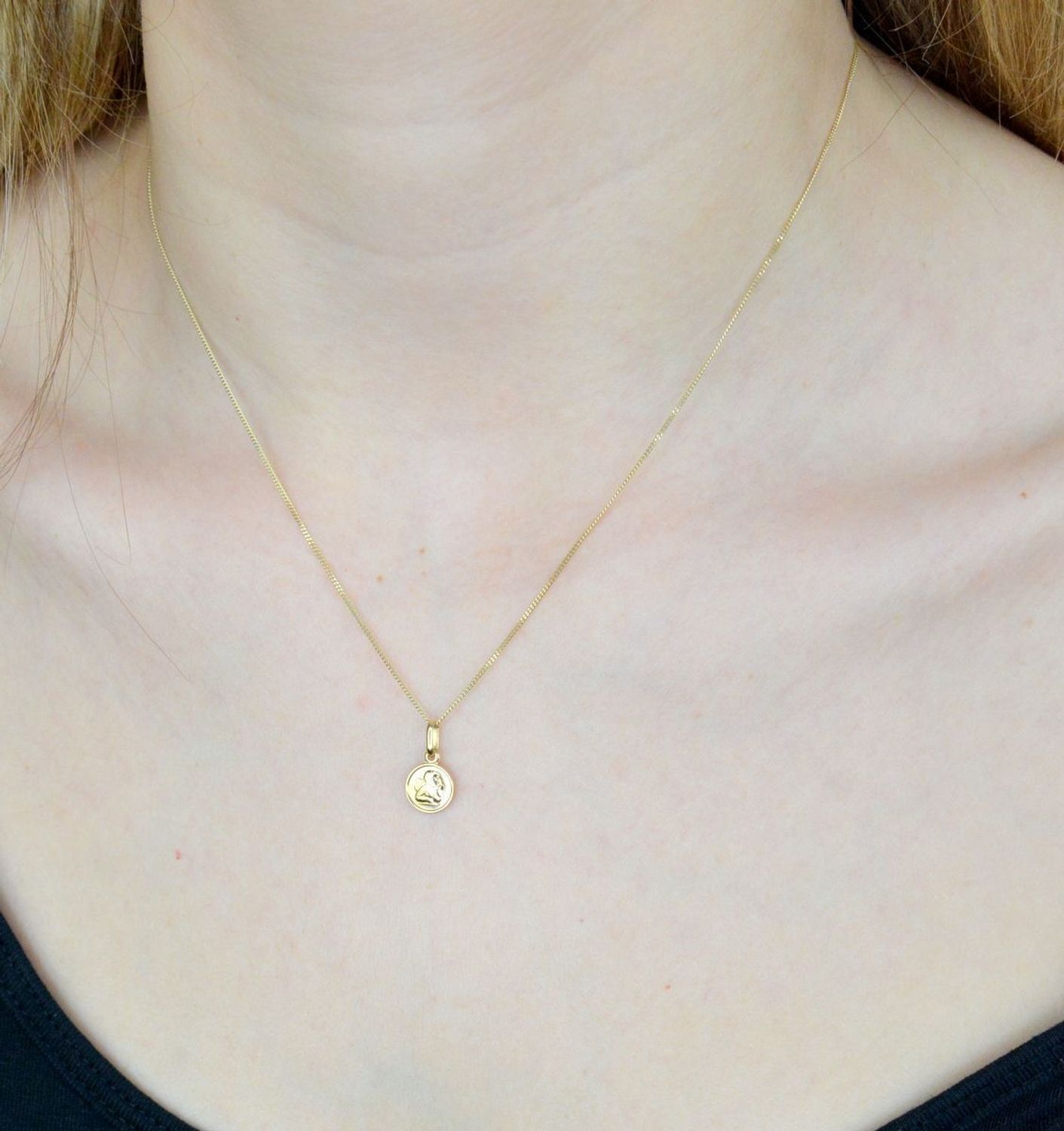 Złoty medalik 585 śpiący aniołek DIA-ZAW-9038-585.jpg