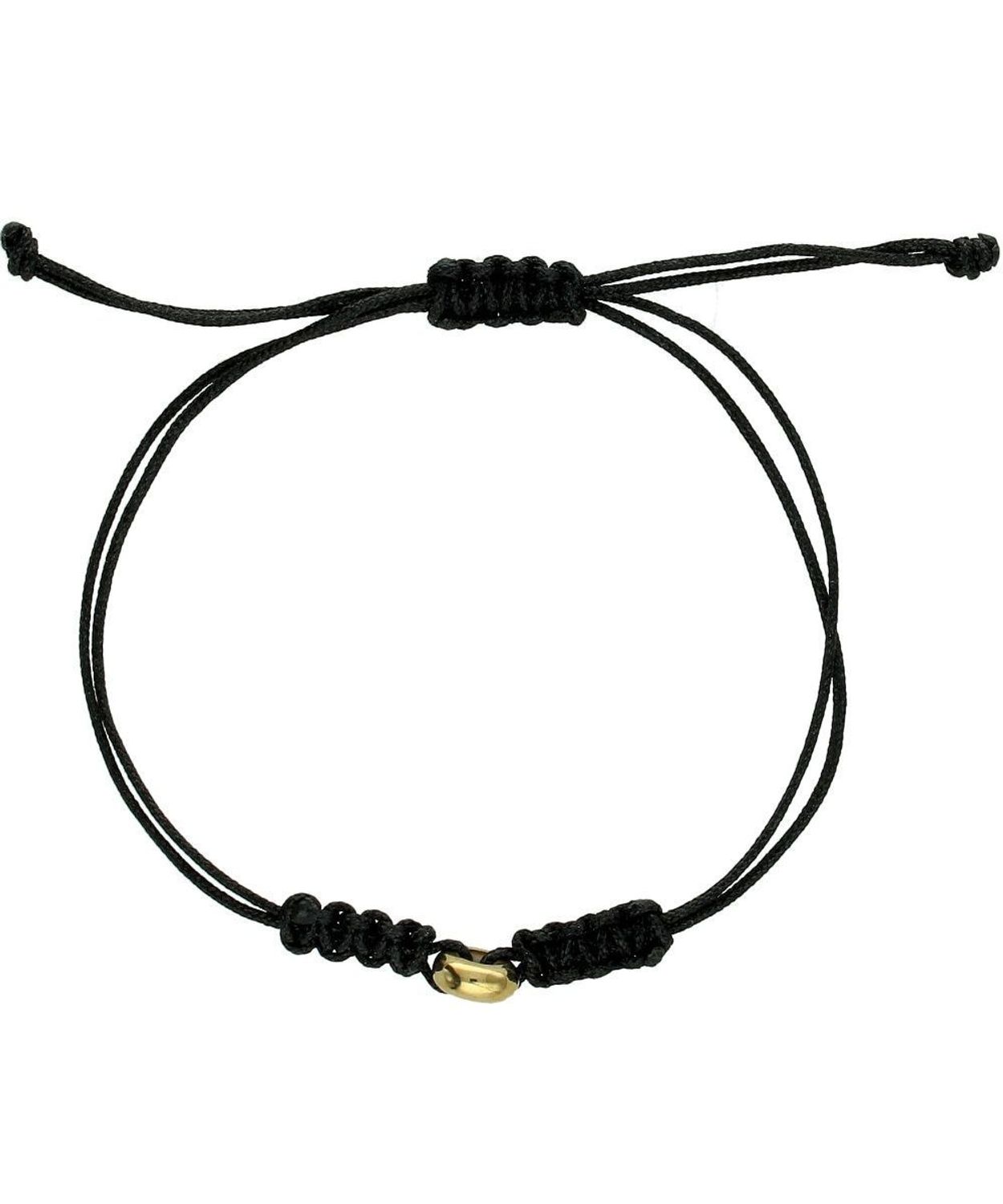 Bransoletka na czarnym sznurku ze złotą zawieszką 333 – regulowana, minimalistyczna Au.jpg