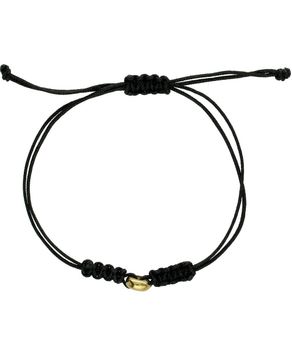 Bransoletka na czarnym sznurku ze złotą zawieszką 333 – regulowana, minimalistyczna Au.jpg