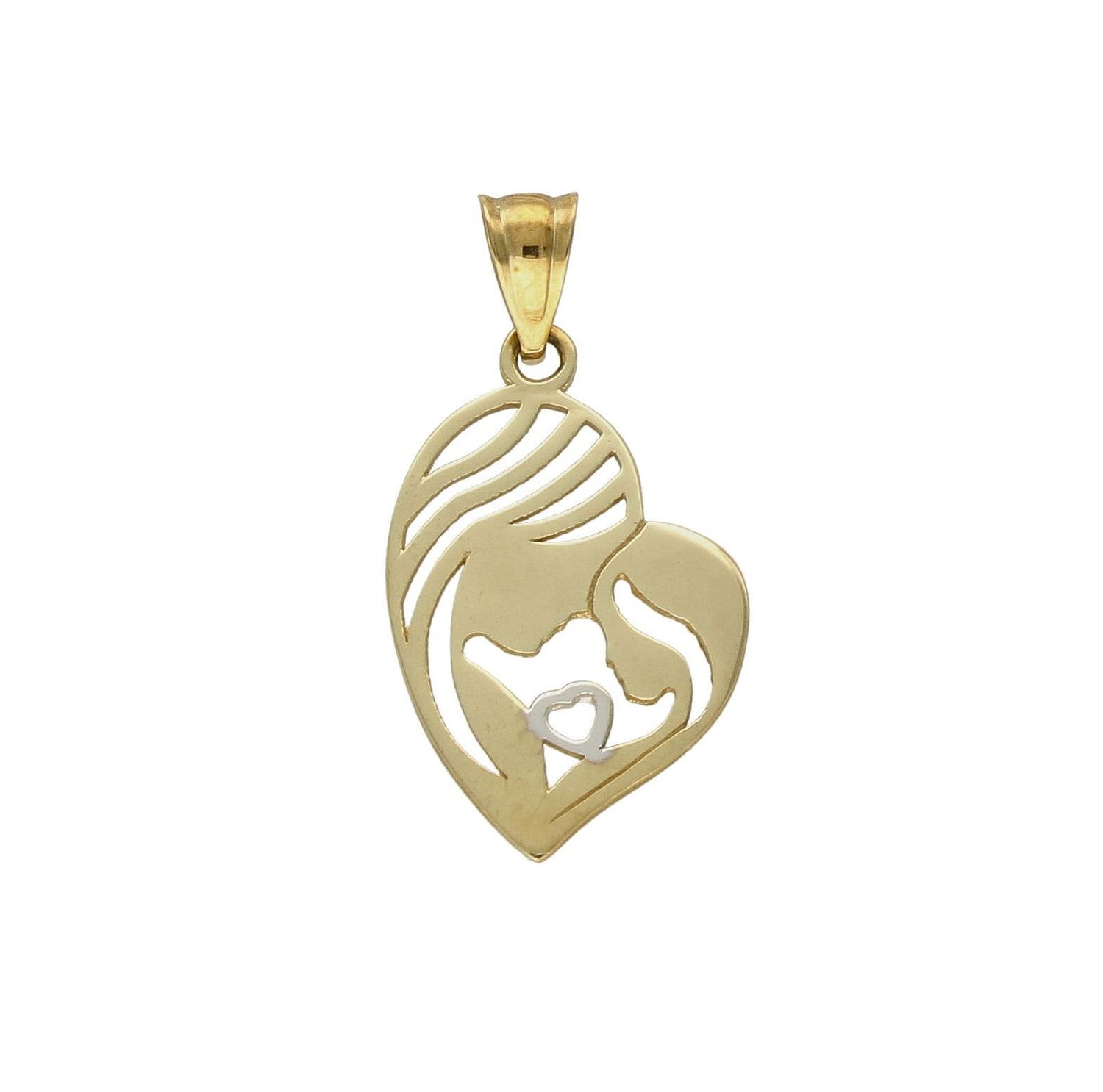 Złota zawieszka 333 medalik w kształcie serca Matka Boska DIA-ZAW-9135-333. Medalik będący wspaniałą pamiątką i prezentem z okazji chrztu, komunii czy bierzmowania. Zawieszka wykonana ze złota próby 333. Zawieszka medalik złot.jpg