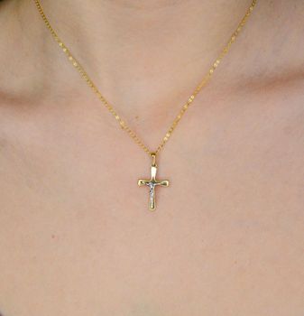 Złoty krzyżyk na łańcuszek z wizerunkiem Jezusa  DIA-ZAW-9139-333 (3).JPG