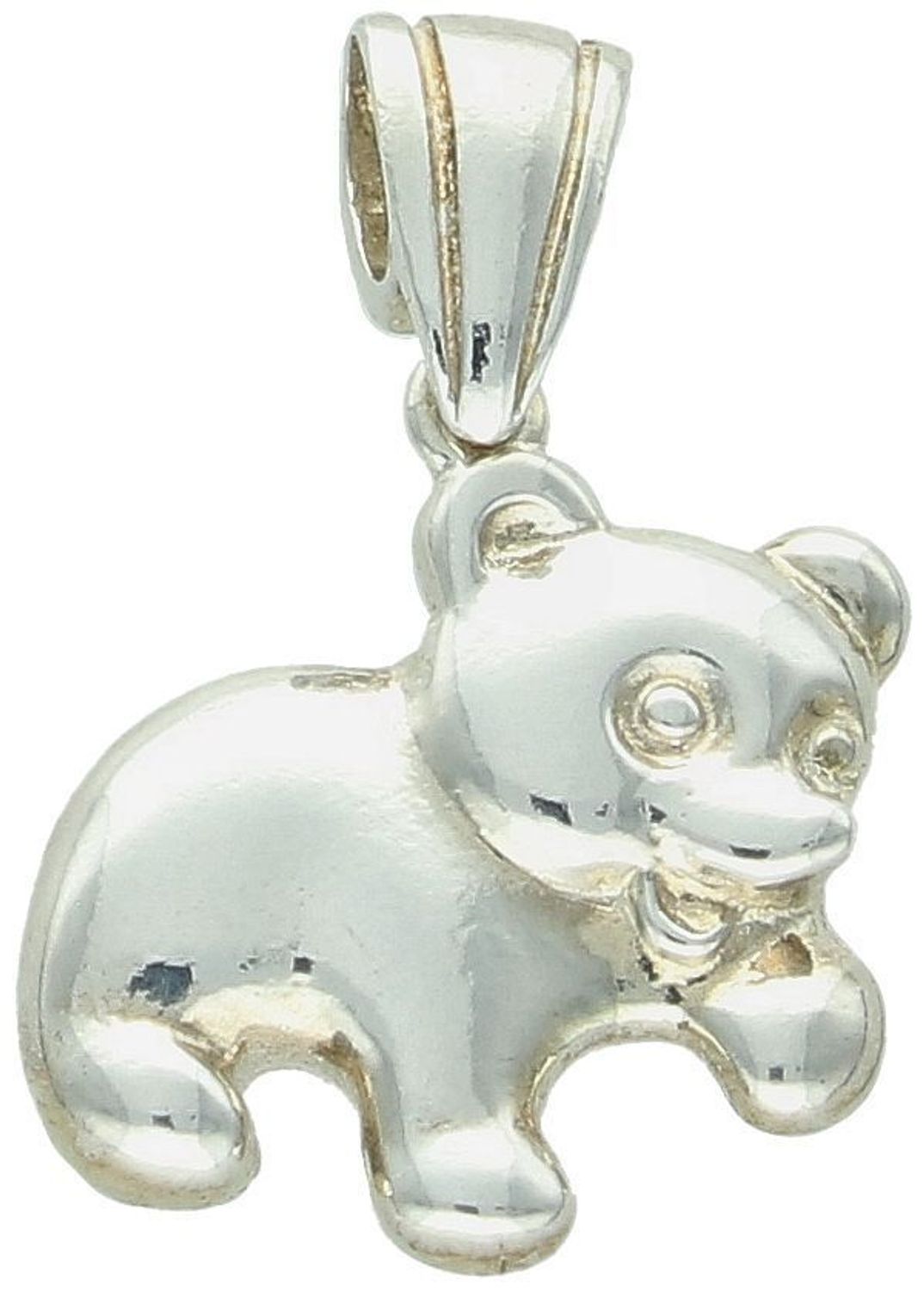 Zawieszka srebrna miś próba 925, DIA-ZAW-9387-925 Urocza zawieszka srebrna w kształcie misia, wykonana z wysokiej jakości srebra próby 925, 1.jpg