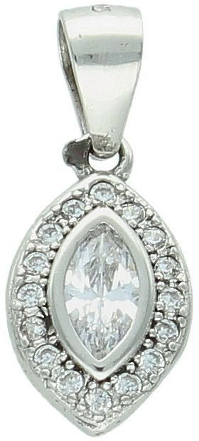 Zawieszka srebrna łezka z cyrkoniami próba 925, DIA-ZAW-9396-925 Subtelna, elegancka i pełna blasku – srebrna zawieszka w kształcie łezki z cyrkoniami to klasyka kobiecej biżuterii 1.jpg