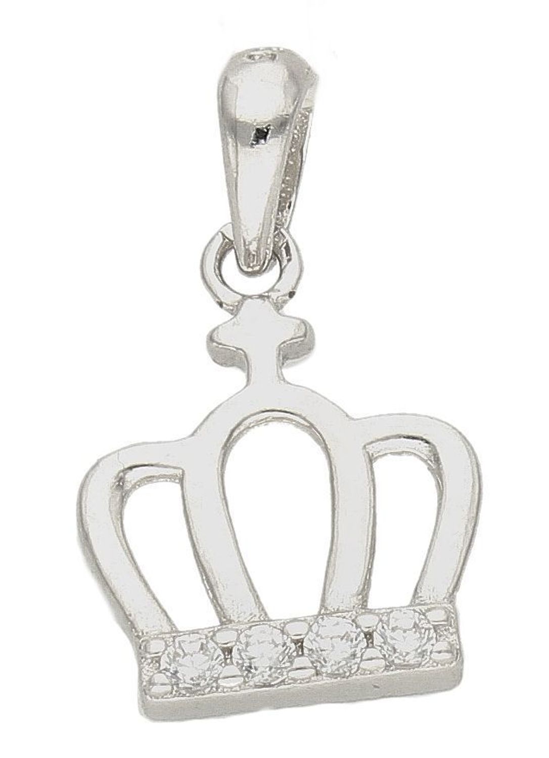 Srebrna zawieszka korona z cyrkoniami DIA-ZAW-9403-925. Zawieszka z symbolem korony z pewnością uszczęśliwi dziecko jak i dojrzałą kobietę. Zawieszka została wykonana z najwyższej jakości srebra próby 925..jpg