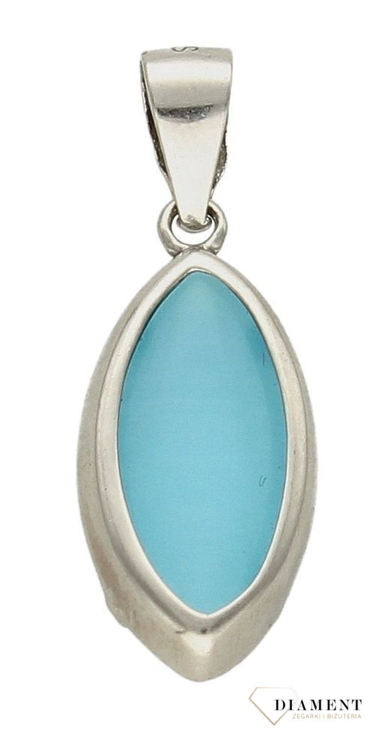 Srebrna zawieszka z turkusową cyrkonią DIA-ZAW-9427-925dd.jpg
