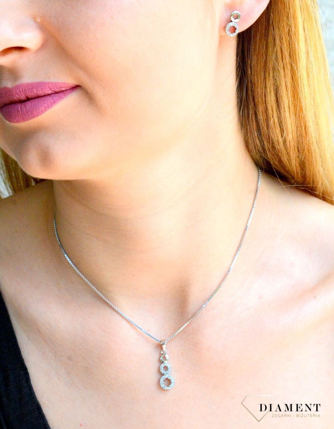 Srebrna zawieszka potrójne kółko z cyrkoniami DIA-ZAW-9431-925d.jpg