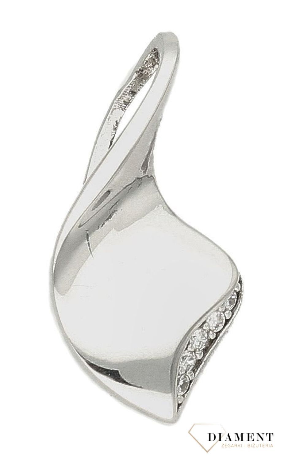 Srebrna zawieszka o podłużnym kształcie z cyrkoniami DIA-ZAWc-9438-925.jpg