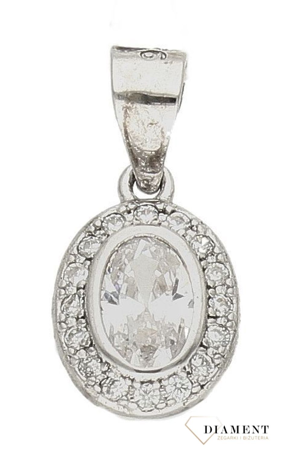 Srebrna zawieszka damska drobna okrągła cyrkonia DIA-ZAW-9440-925d.jpg