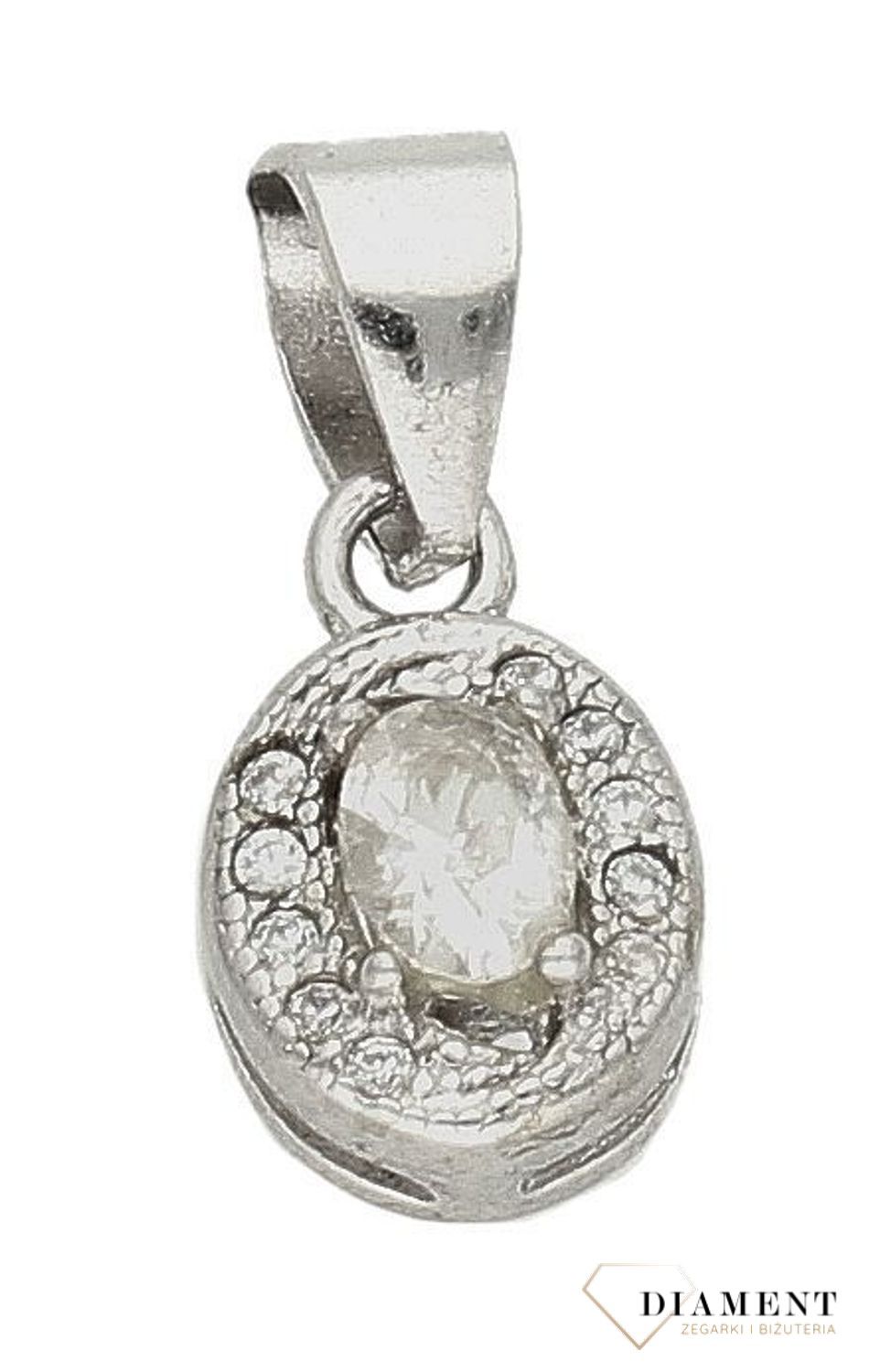 Srebrna zawieszka owalna z cyrkoniami DIA-ZAW-9441-925d.jpg