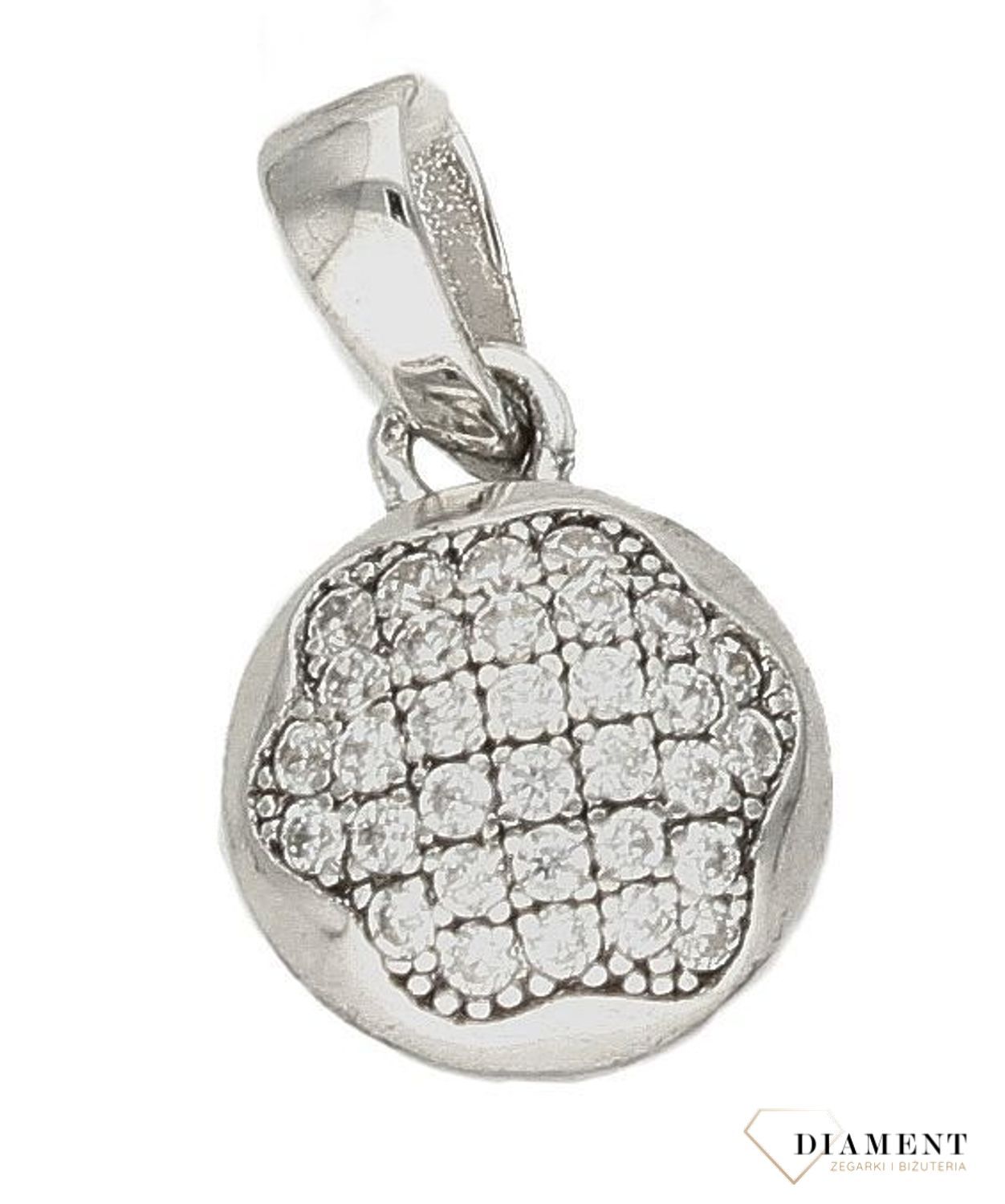 Zawieszka srebrna okrągła drobne cyrkonie DIA-ZAW-9443-925d.jpg