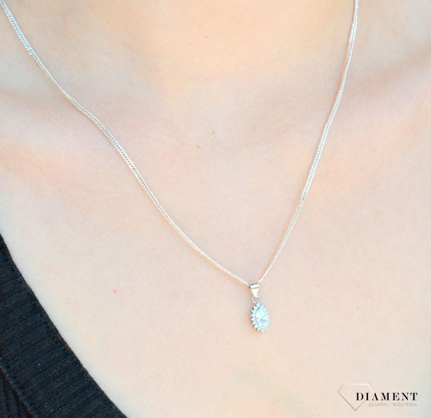 Srebrna zawieszka sopelek z cyrkoniami DIA-ZAW-9460-925d.jpg