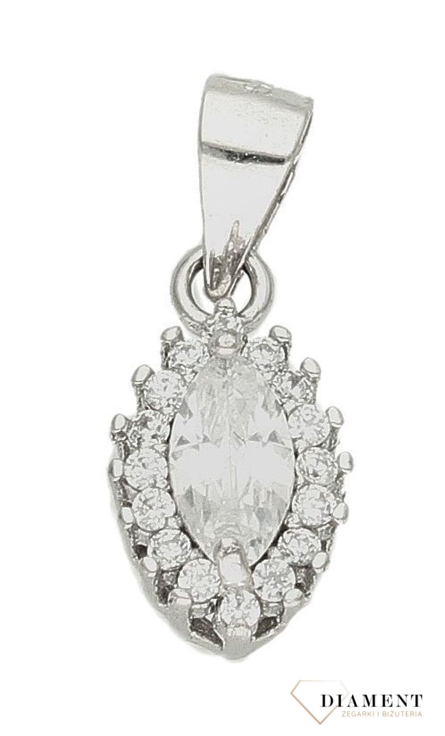 Srebrna zawieszka sopelek z cyrkoniami DIA-ZAW-9460-925d.jpg