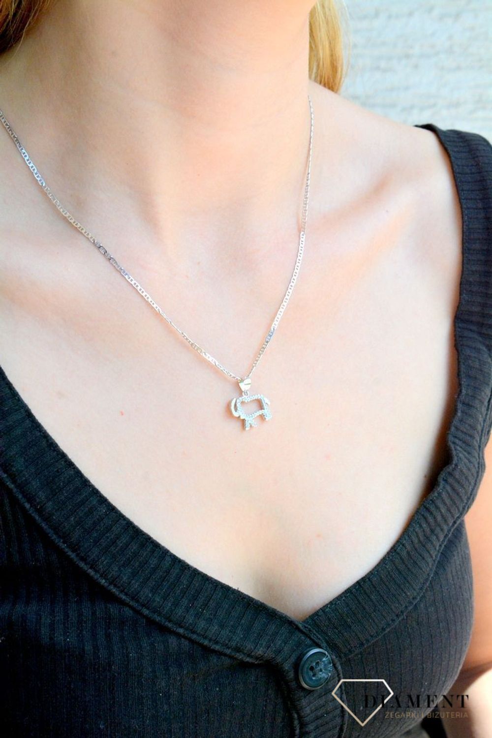 Zawieszka srebrna Słonik na szczęście DIA-ZAW-9561-925d.jpg