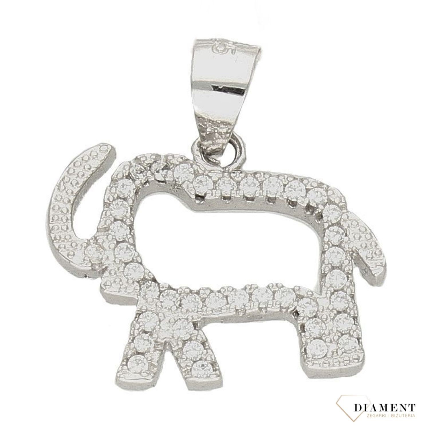 Zawieszka srebrna Słonik na szczęście DIA-ZAW-9561-925d.jpg