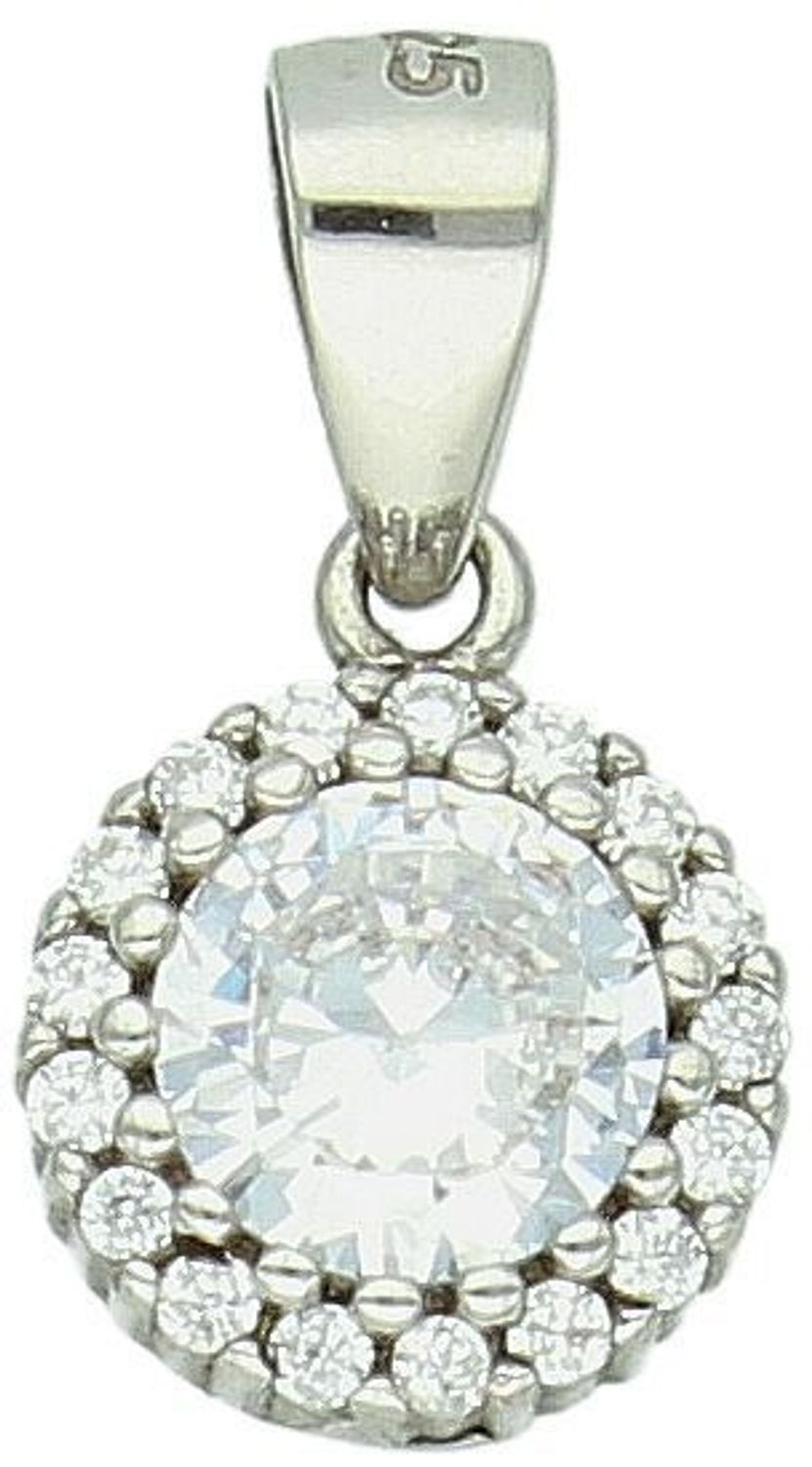 Zawieszka srebrna okrągła z cyrkoniami próba 925, DIA-ZAW-9606-925 Elegancka i subtelna – zawieszka srebrna DIA-ZAW-9606-925 to idealny wybór dla kobiet, które szukają biżuterii 1.jpg