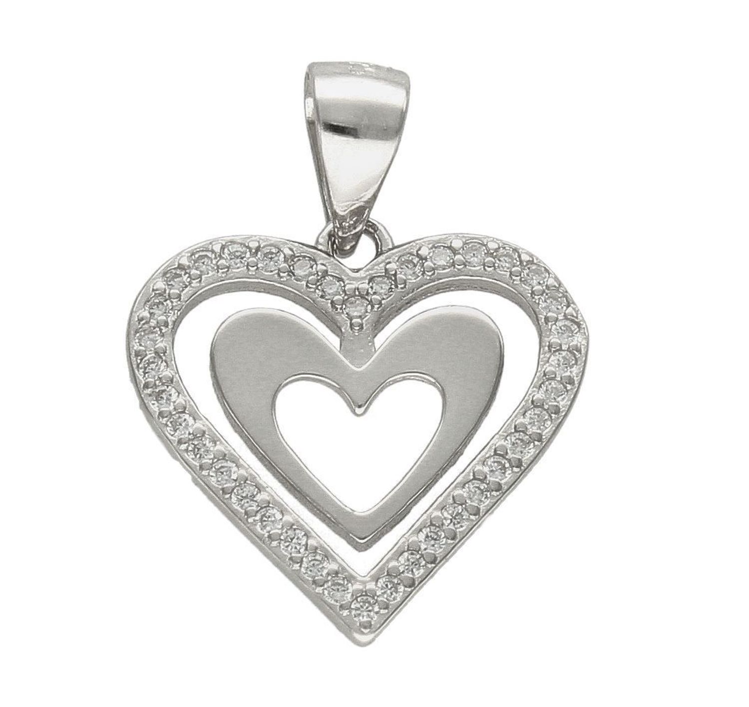 Srebrna zawieszka damska serduszko z cyrkoniami DIA-ZAW-9684-925. Srebrna zawieszka damska. Srebrna zawieszka w kształcie serca. Srebrna zawieszka idealna na prezent dla kobiety Zawieszka srebrna ozdobiona cyrkoniami..jpg