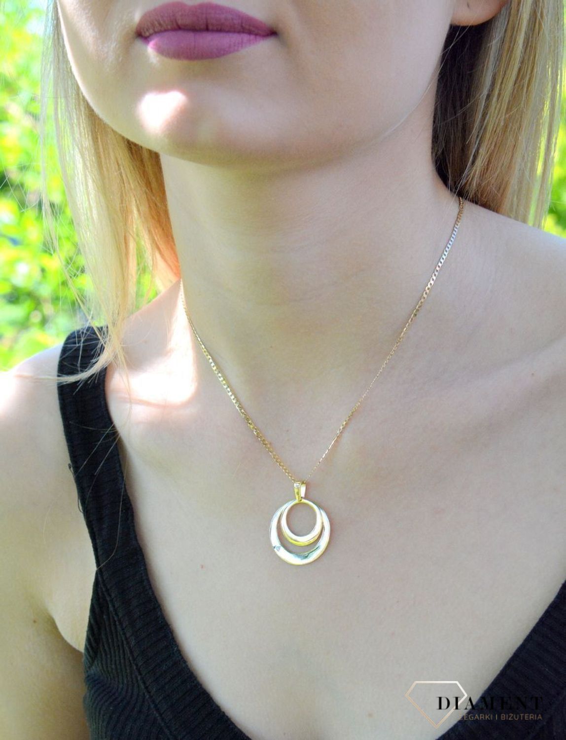 Złota zawieszka 585 okrągła z cyrkoniami DIA-ZAW-9764-585vf.jpg