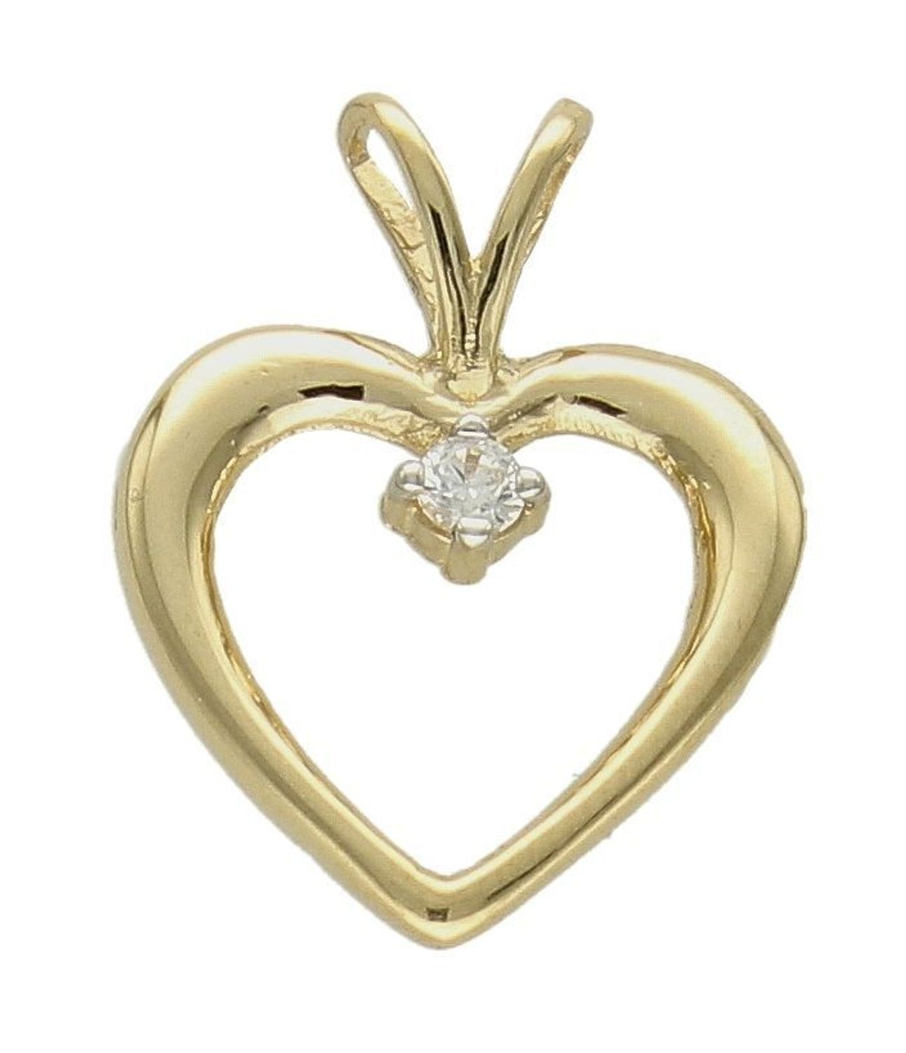 Zawieszka złota 585 delikatne serdce z cyrkonią DIA-ZAW-9775-585.jpg