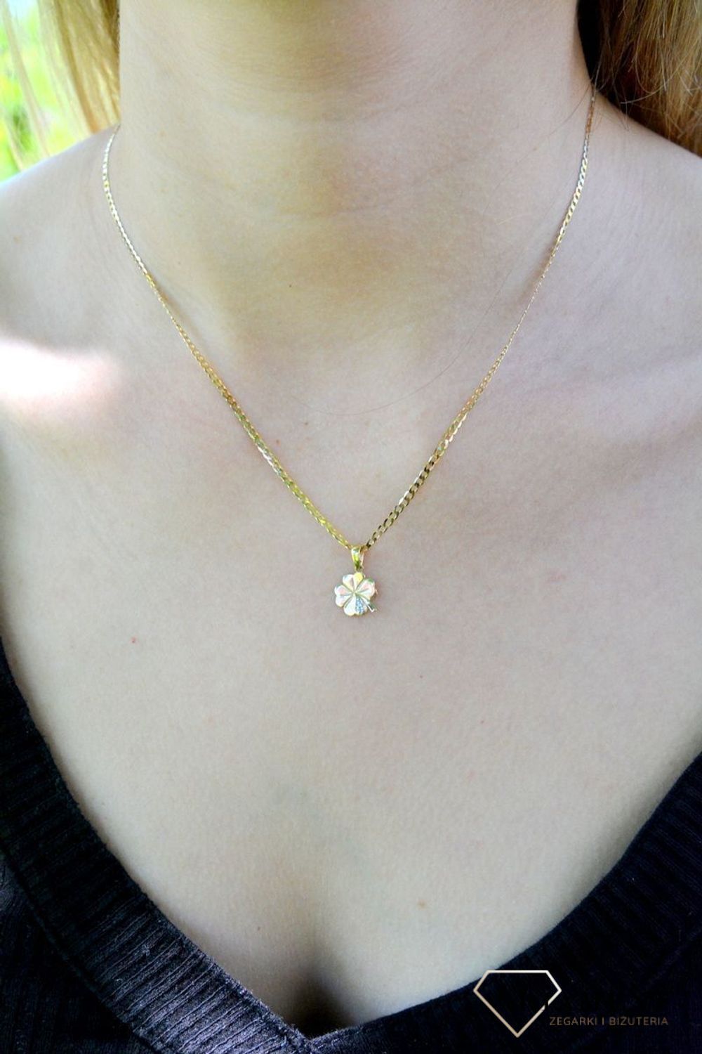 Zawieszka złota 585 koniczynka z cyrkoniami DIA-ZAW-9782-585hj.jpg