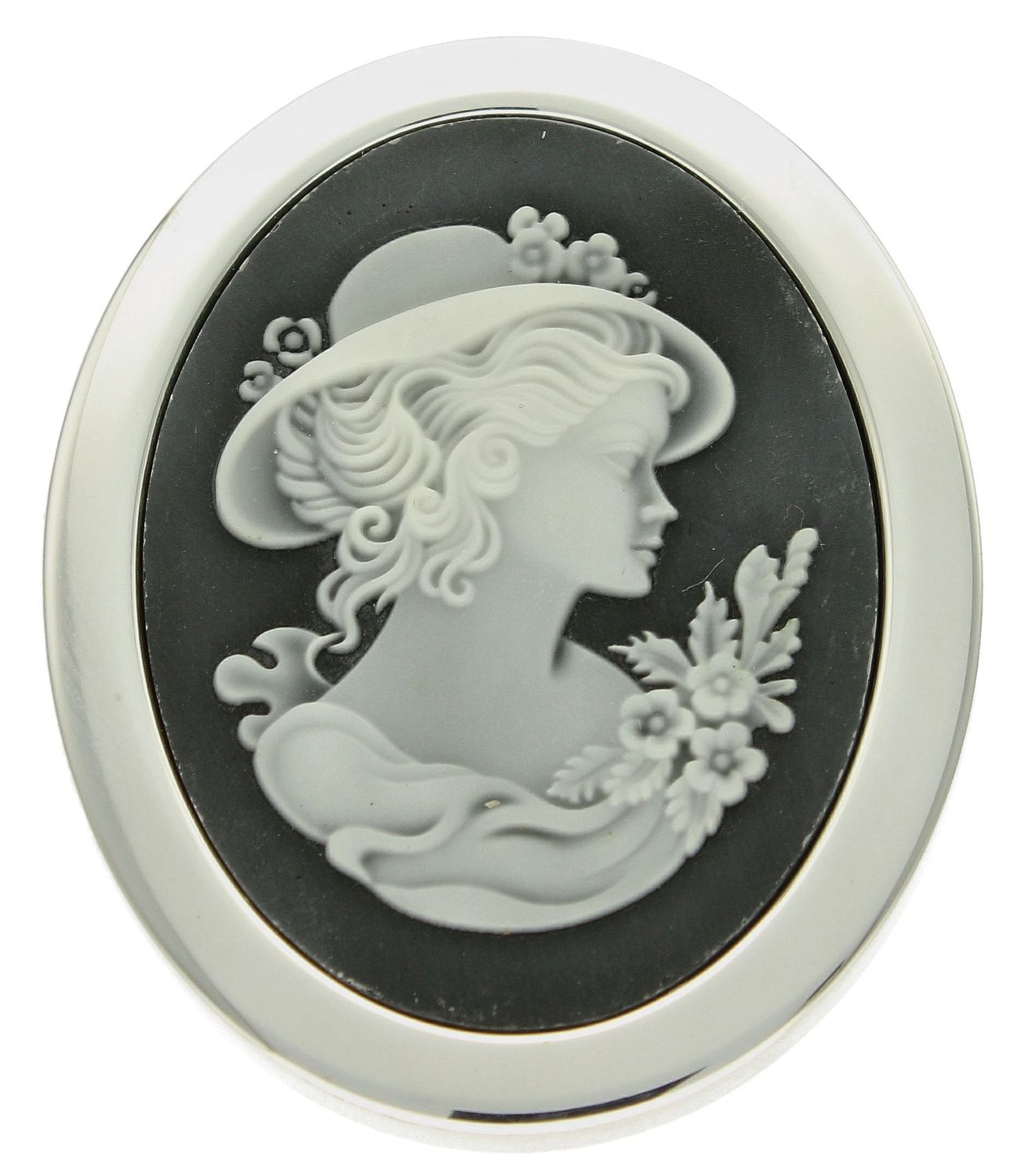 Srebrna zawieszka broszka 2w1 Pani Walewska KAMEA. Zawieszka damska o wzorze Pani Walewskiej ''Kamea'' została wykonana z najwyższej jakości srebra próby 925 oraz agatu i masy perłowej. To zawieszka i broszka jednocześnie idea.jpg