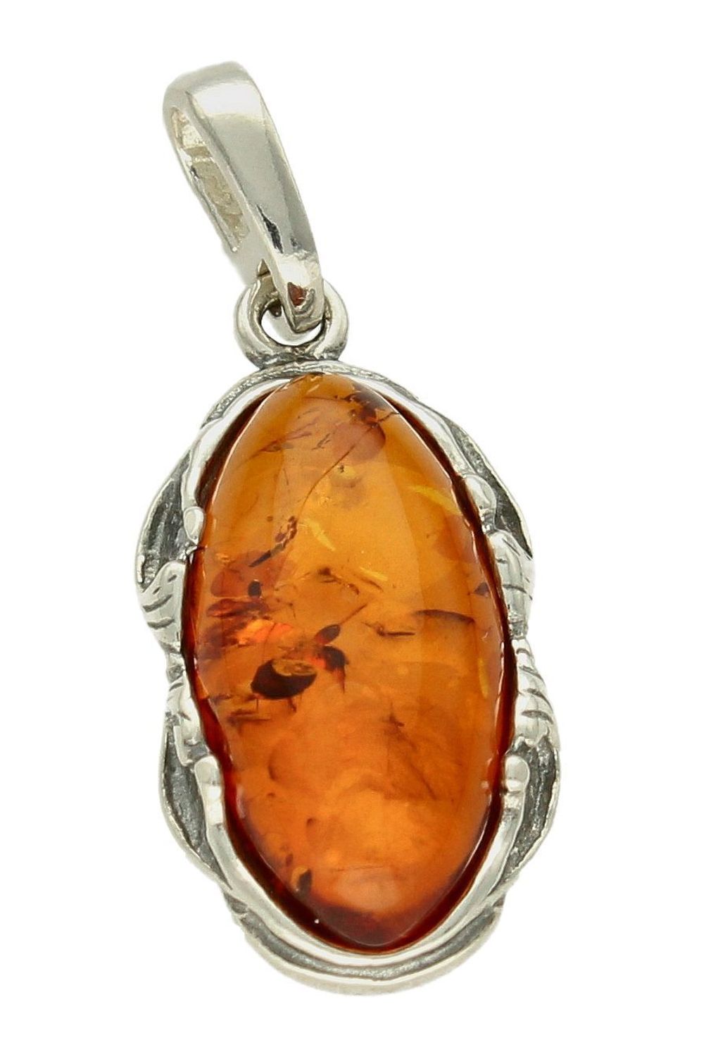 Srebrna zawieszka damska z owalnym koniakowym bursztynem DIA-ZAW-9901-925.jpg