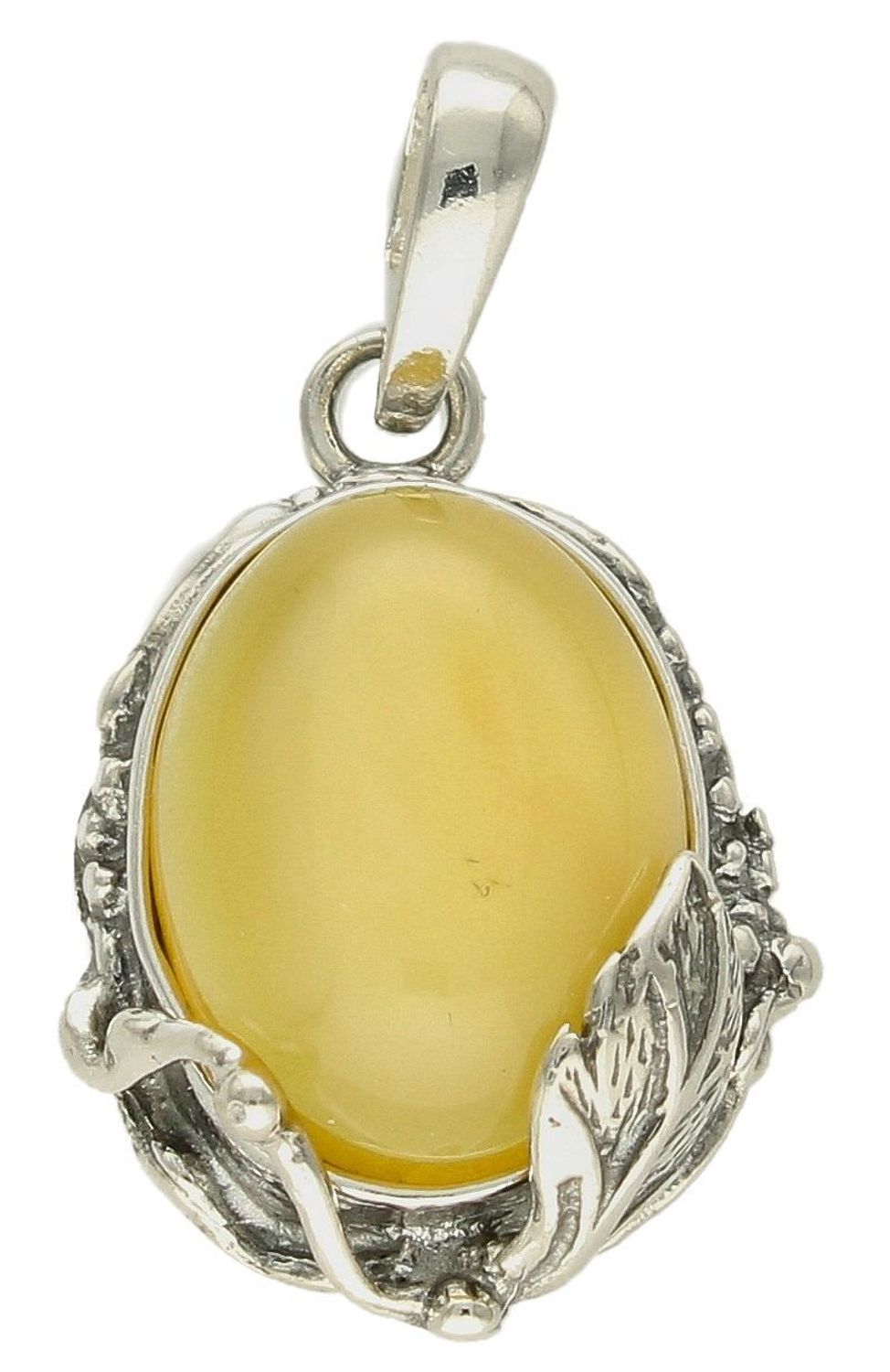 Srebrna zawieszka damska z bursztynem bałtyckim w mlecznym kolorze DIA-ZAW-9907-925. Srebrna zawieszka damska. Srebrna zawieszka idealna na prezent. Zawieszka damska z kamieniem. Zawieszka srebrna damska z bursztynem bałtyckim.jpg