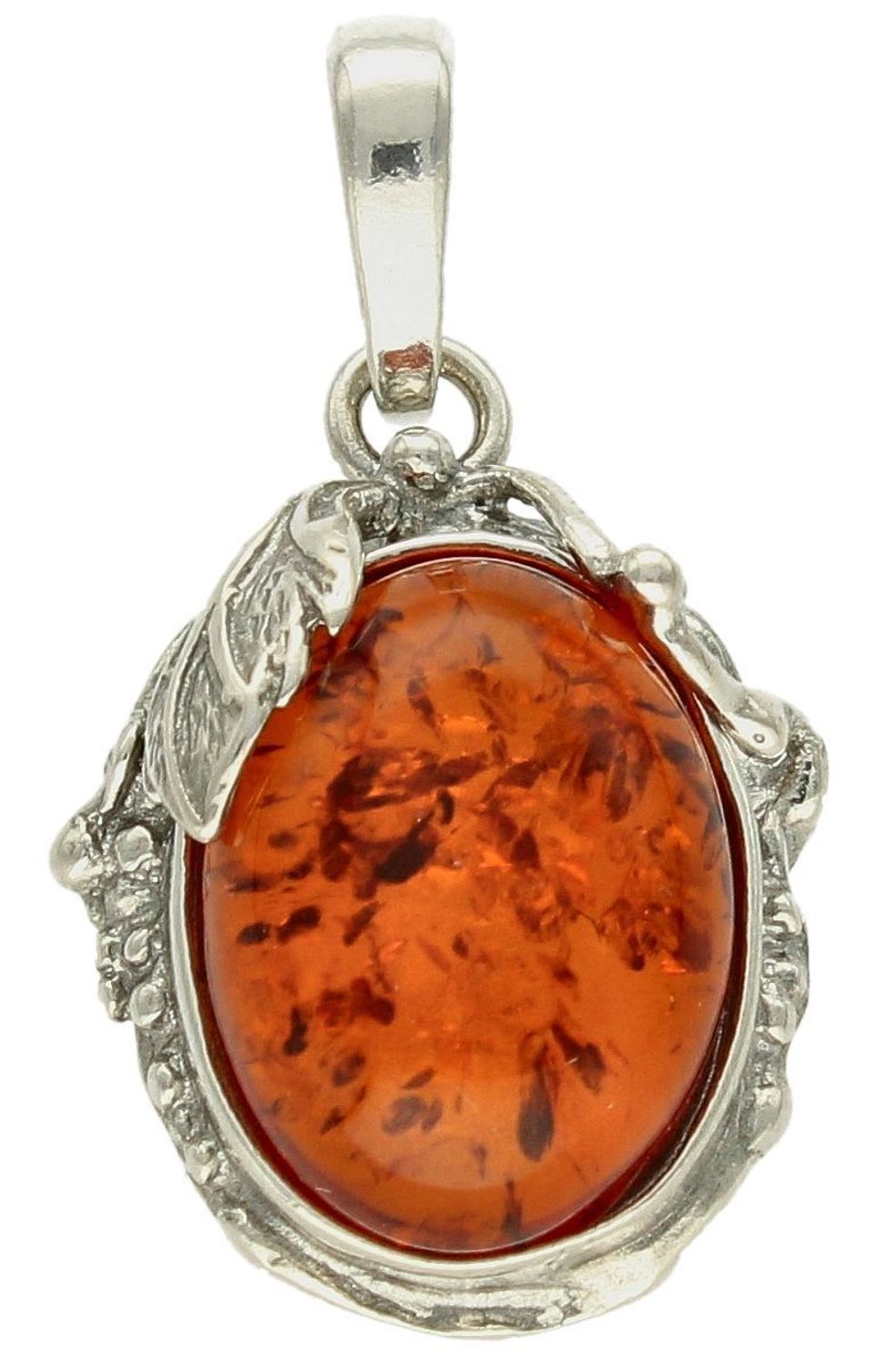 Srebrna zawieszka damska owalna z koniakowym bursztynem bałtyckim DIA-ZAW-9912-925. Srebrna zawieszka damska. Srebrna zawieszka idealna na prezent. Zawieszka damska z kamieniem. Zawieszka srebrna damska z bursztynem bałtyckim..jpg