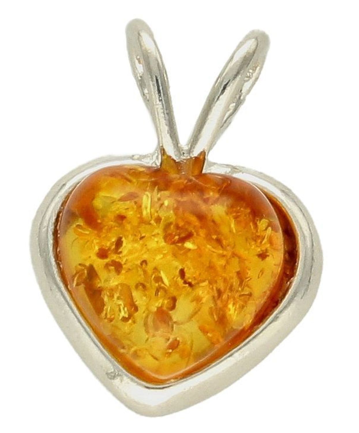 Srebrna zawieszka damska 925 bursztynowe serduszko DIA-ZAW-9914-925. Srebrna zawieszka damska. Srebrna zawieszka idealna na prezent. Zawieszka damska z kamieniem. Zawieszka srebrna damska z bursztynem bałtyckim..jpg
