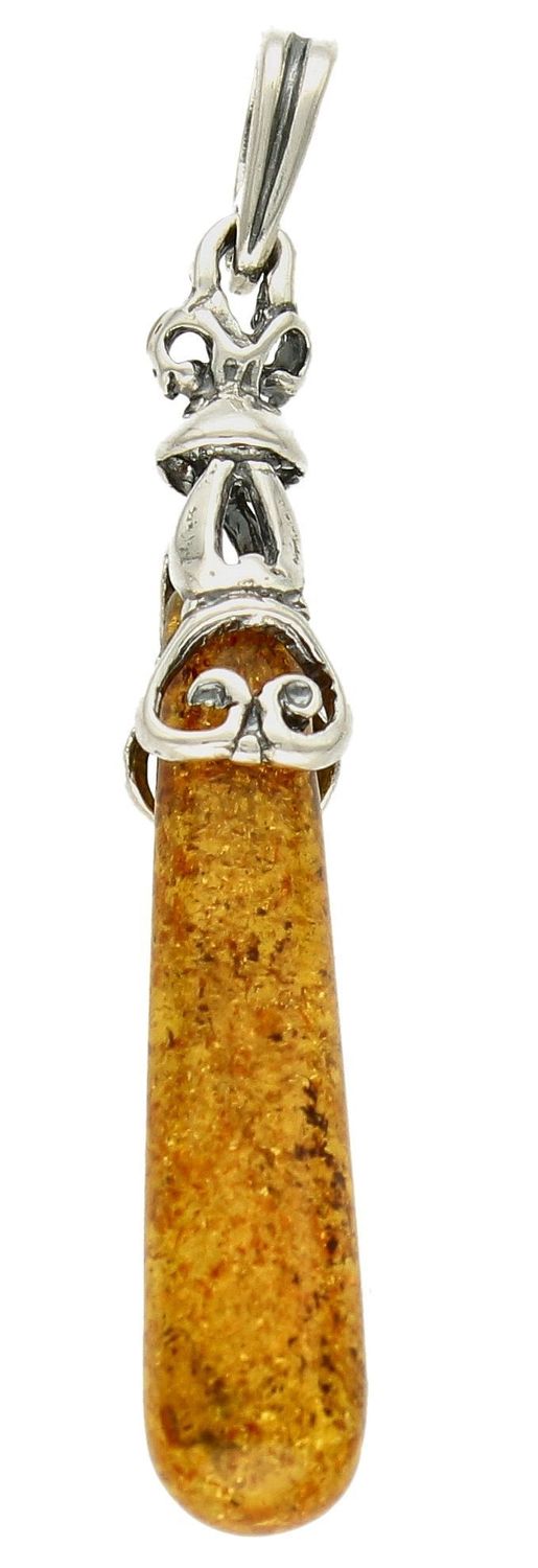 Srebrna zawieszka damska sopelek z miodowym bursztynem bałtyckim DIA-ZAW-9920-925. Srebrna zawieszka damska. Srebrna zawieszka idealna na prezent. Zawieszka damska z kamieniem. Zawieszka srebrna damska z bursztynem bałtyckim..jpg