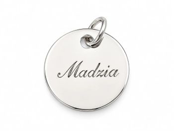 Srebrna Zawieszka Okrągła z Grawerem „Madzia” 2,5 cm - OUTLET (3).jpg