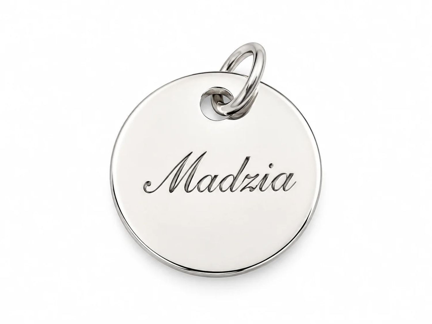 Srebrna Zawieszka Okrągła z Grawerem „Madzia” 2,5 cm - OUTLET (2).jpg