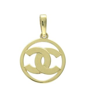 Złota zawieszka Chanel okrągła 585 (2).jpg