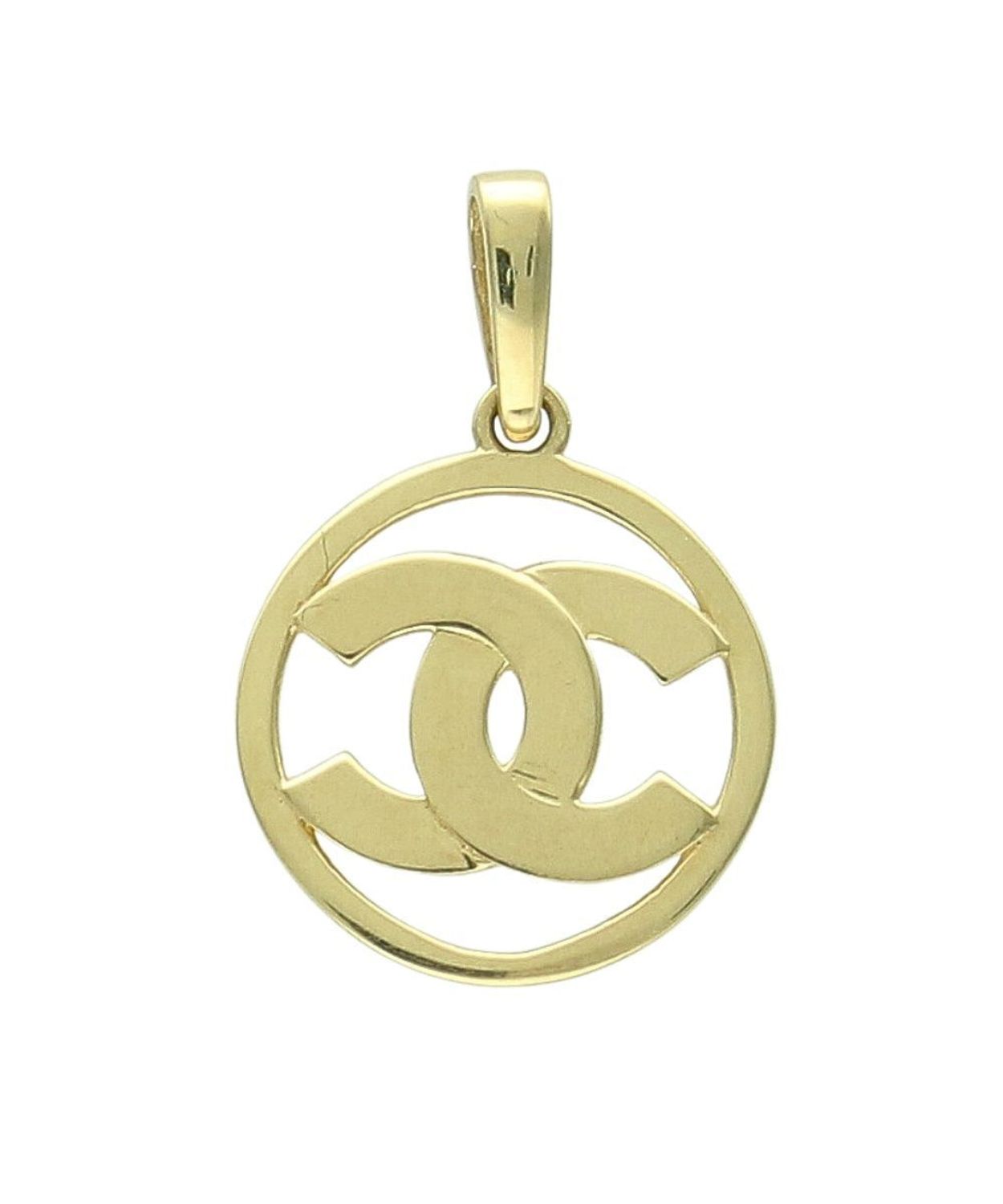 Złota zawieszka Chanel okrągła 585 (1).jpg