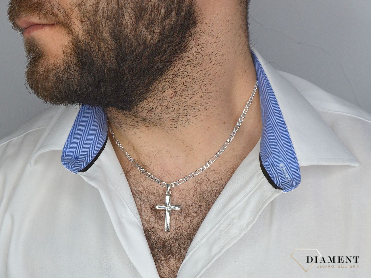 Zawieszka srebrna 925 krzyż z ozdobnym wzorem DIA-ZAW-CRAL0040-925.jpg