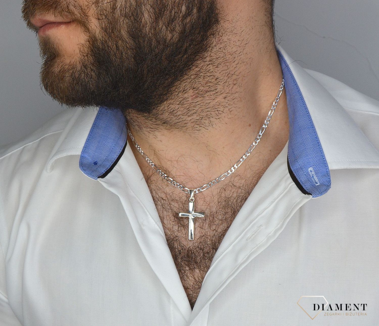 Zawieszka srebrna 925 krzyż z ozdobnym wzorem DIA-ZAW-CRAL0040-925.jpg