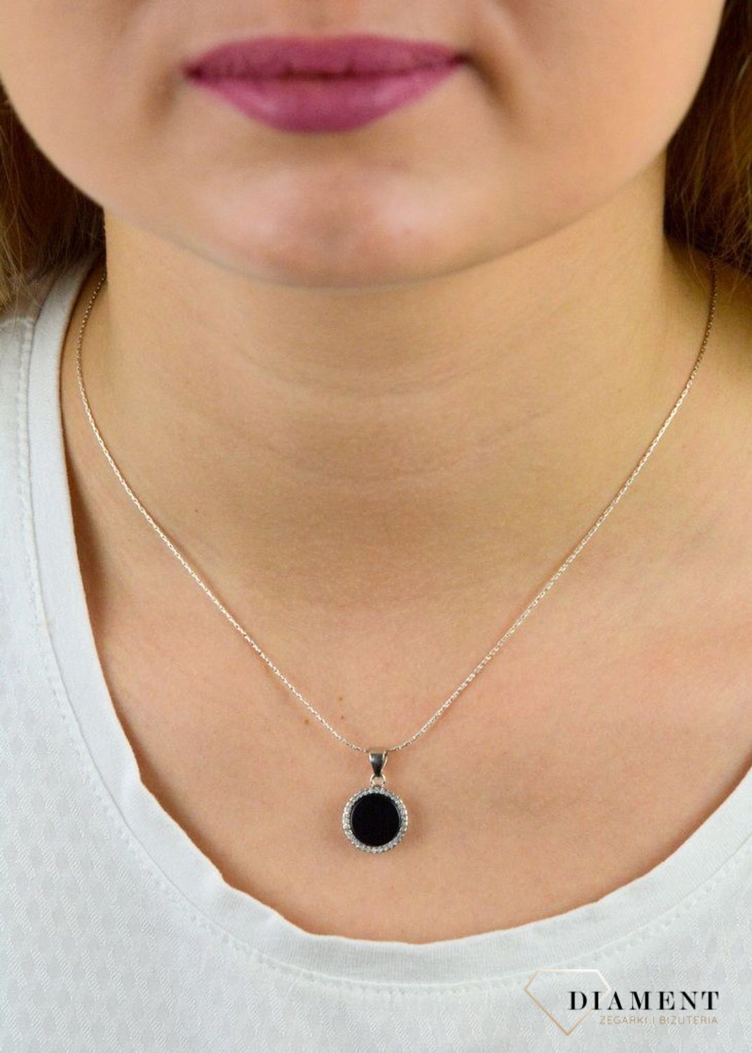 Srebrna zawieszka 925 Przepiękny onyks' DIA-ZAW-CYRKONIE10-925.jpg