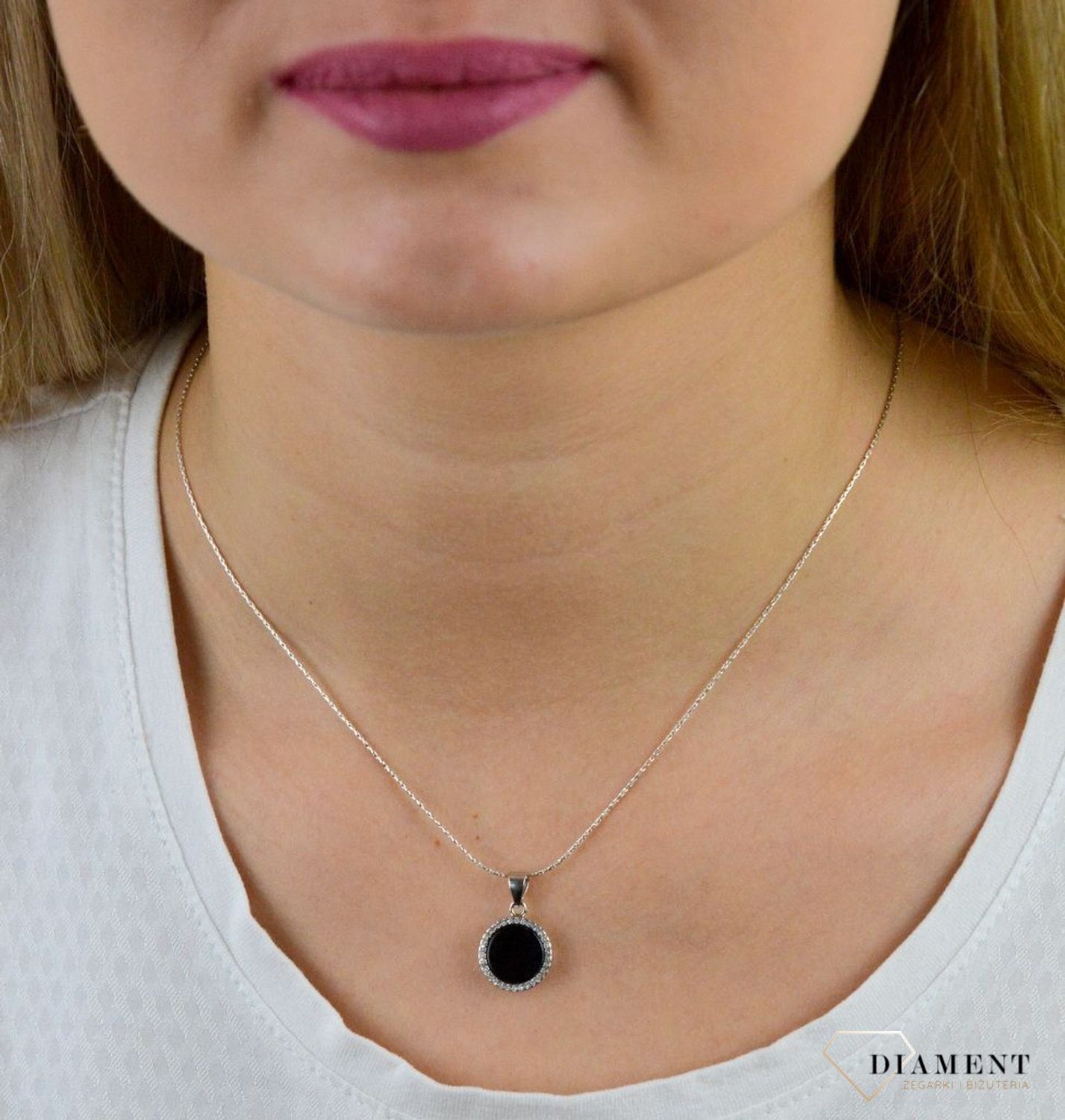 Srebrna zawieszka 925 Przepiękny onyks' DIA-ZAW-CYRKONIE10-925.jpg